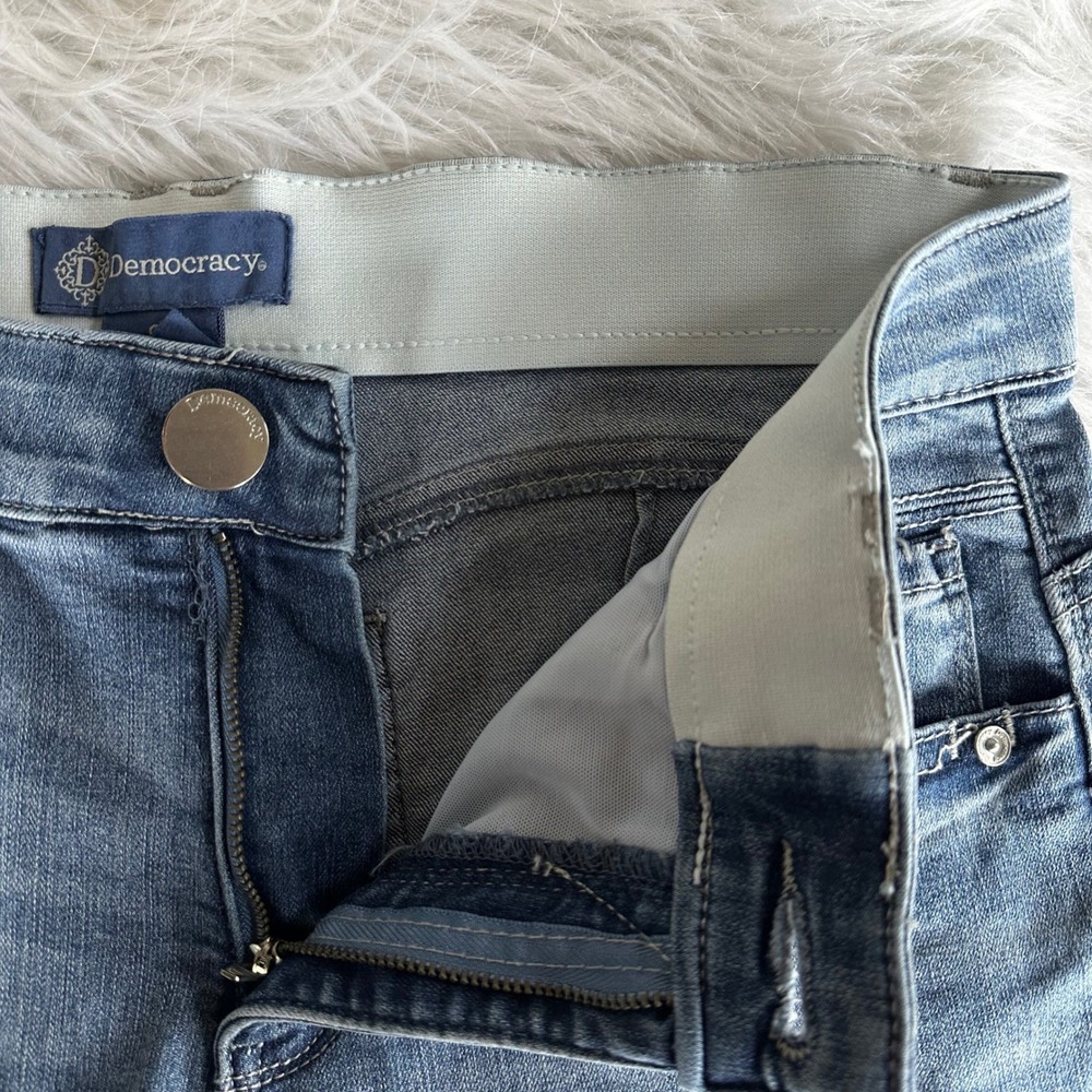 Democracy Jeans Pants Ab solution Skinny Medium Wash Blue Denim Womens Size 8 - Picture 4 of 7